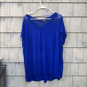 Cable &Gauge 1x woman royal blue shirt EUC